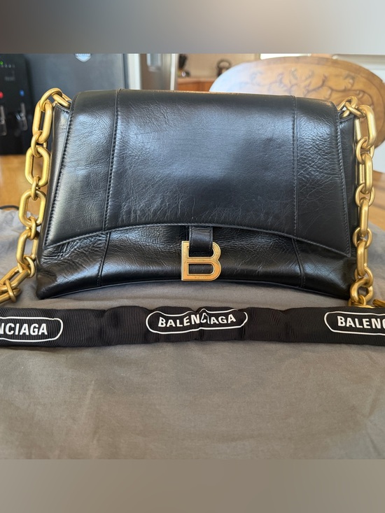 Balenciaga Handbags - BALENCIAGA DOWNTOWN CHAIN SHOULDER BAG – BLACK
